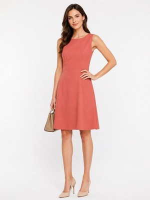 Love Bonito Coral Rose Sleeveless A-Line Dress XS