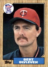 Bert Blyleven 1987 Topps #25 Minnesota Twins FREE SHIPPING AutographDen