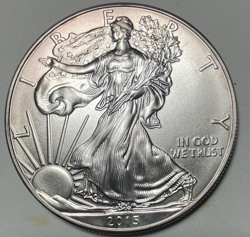 2015  1 Oz Silver American Eagle BU