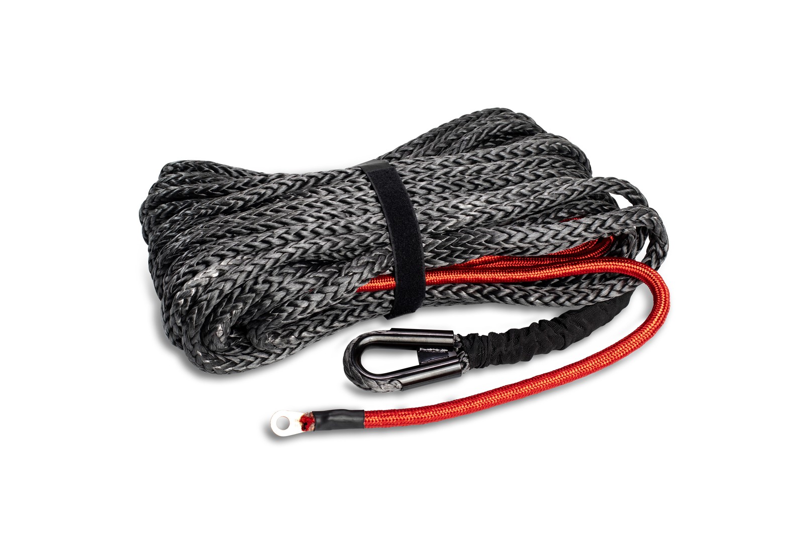 Corde synthétique pour treuil 8mm x 30m grise pour quad et 4x4