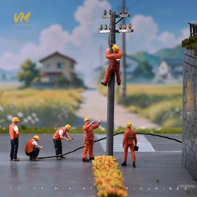Miniature Figure Scene Props 1/64 Engineering Maintenance Dolls Diorama Sculpt
