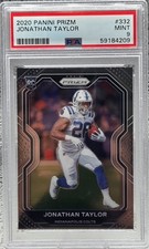 2020 Prizm JONATHAN TAYLOR Rookie RC Football Card PSA 9 MINT. rookie card picture