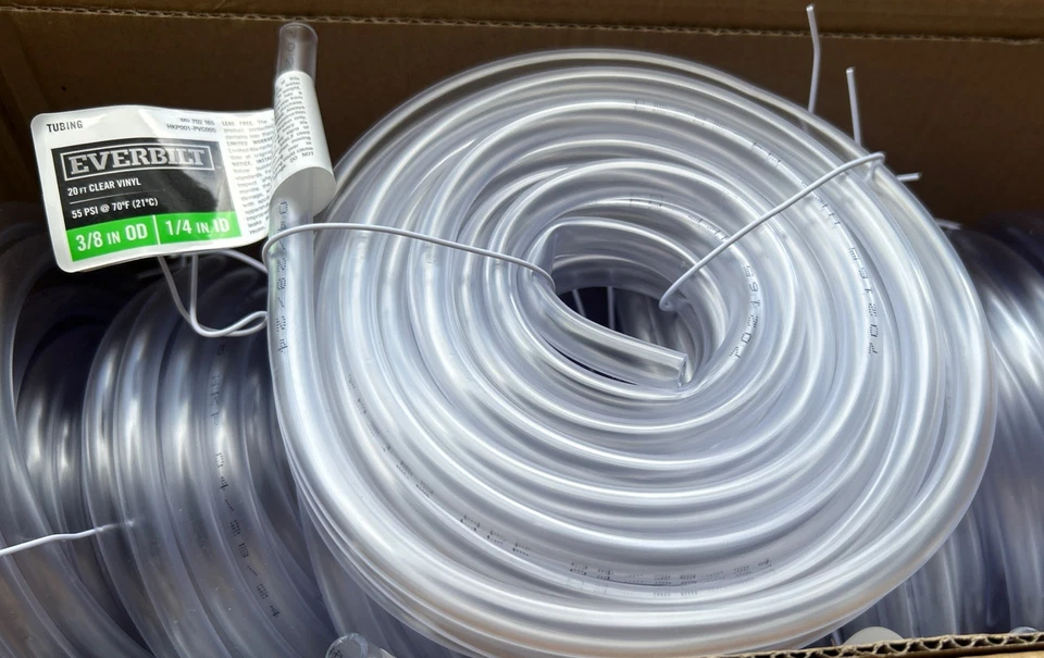 Everbilt 3/8” OD x 1/4” ID x 20ft Clear PVC Vinyl Tube for Liquid, Gas (10 PACK) - Image 3 of 4