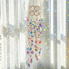 19" Crystal Suncatchers for Indoor Outdoor Decor - Gold-Plated Window Charm
