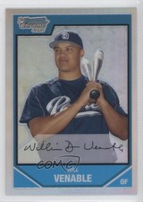 2007 Bowman Chrome Prospects Refractor 105/500 Will Venable #BC84 2u3