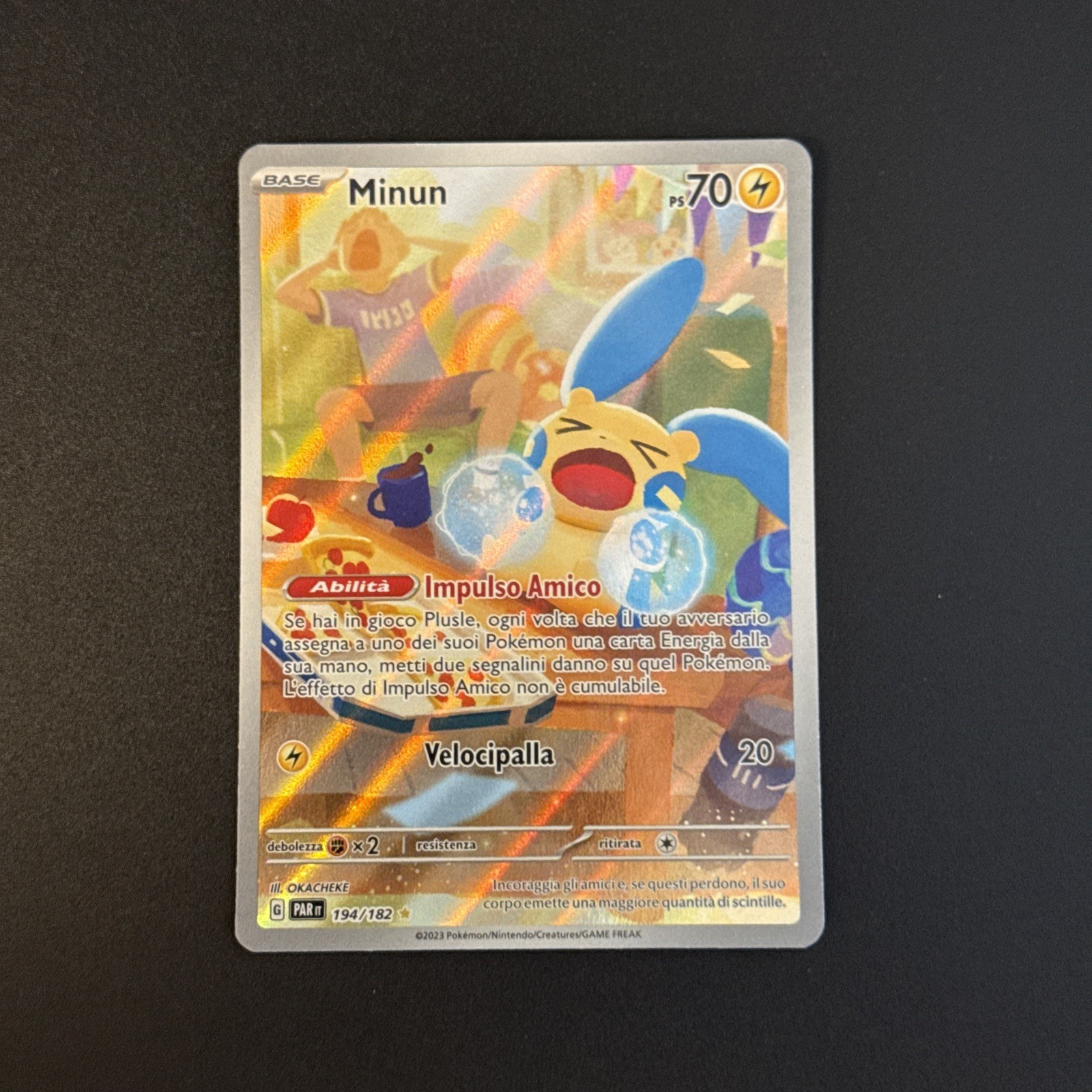 Pokemon Minun 194/182 Paradoja Temporal Par It Ita Nm Cerca De Menta
