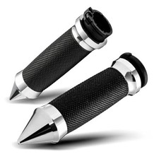 1inch Hand Grips, Cable Throttle Control Handlebar Grips Fit for Harley Chrome