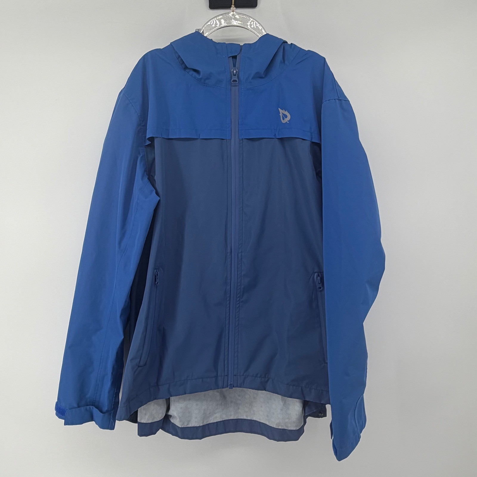 BALEAF Kids Blue Lightweight Hooded Rain Jacket Size L