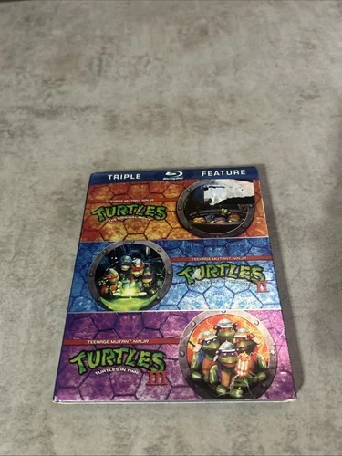 Teenage Mutant Ninja Turtles Triple Feature 1 2 3 (Blu-ray) Family Action OOP