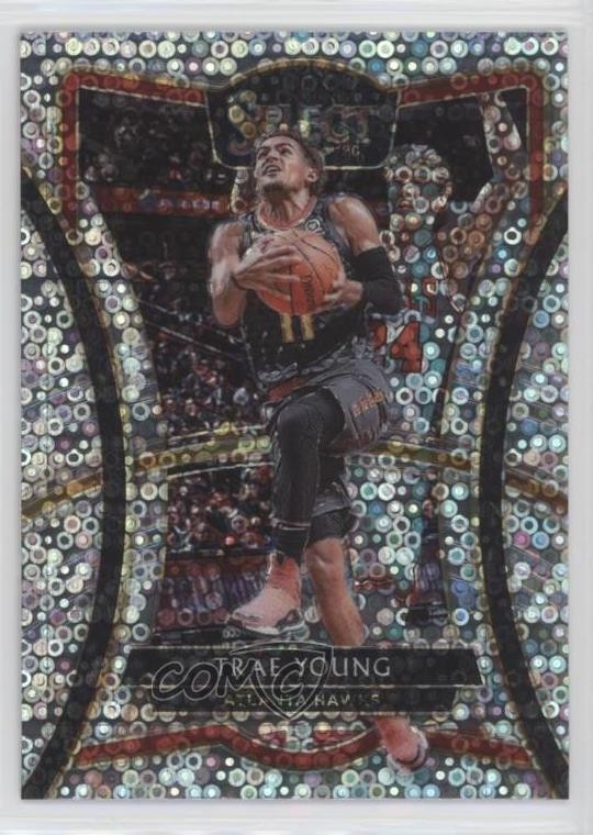 2019-20 Panini Select Premier Level Hybrid Disco Prizm Trae Young #149 02q8