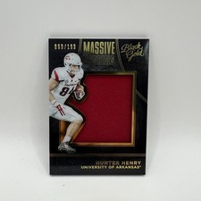 2016 Panini Black Gold Massive Materials Hunter Henry #10 /199