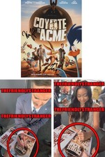 Will Forte & Lana Condor signed "COYOTE vs ACME" 8x10 Photo EXACT PROOF c COA