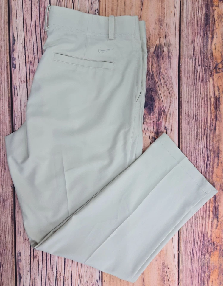 Брюки для гольфа мужские Nike Dri-Fit стандартный крой размер 36x30 бежевые полиэстер легкие - Изображение 3 из 4