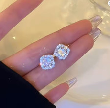 boucles d'oreilles diamant Moissanite VVS 1 Carat