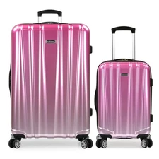 Women's Ruma II Expandable Luggage with Spinner Wheels, Ombre Pink, 2 Piece Set
