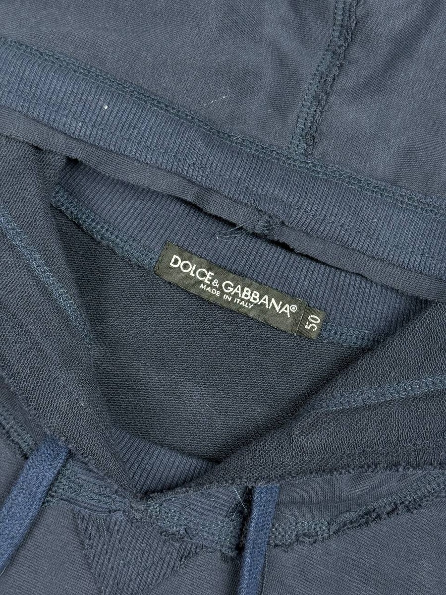 Dolce Gabbana Milano Metal Logo Hoodie Men Size 50 Blue | eBay
