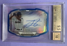 BGS 9.5: 2019 Bowman Sterling /25 Blue Julio Rodriguez SP Die-Cut Auto #SDCA-JR