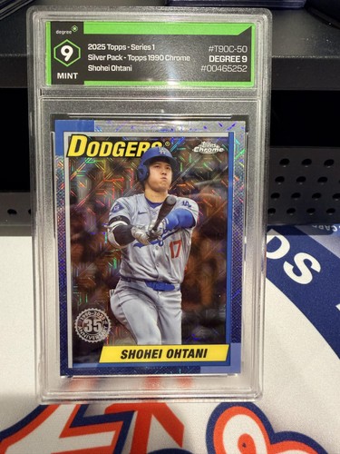 2025 Topps Shohei Ohtani T90C-50 1990 Chrome 35th Anniv. Silver Pack Degree 9