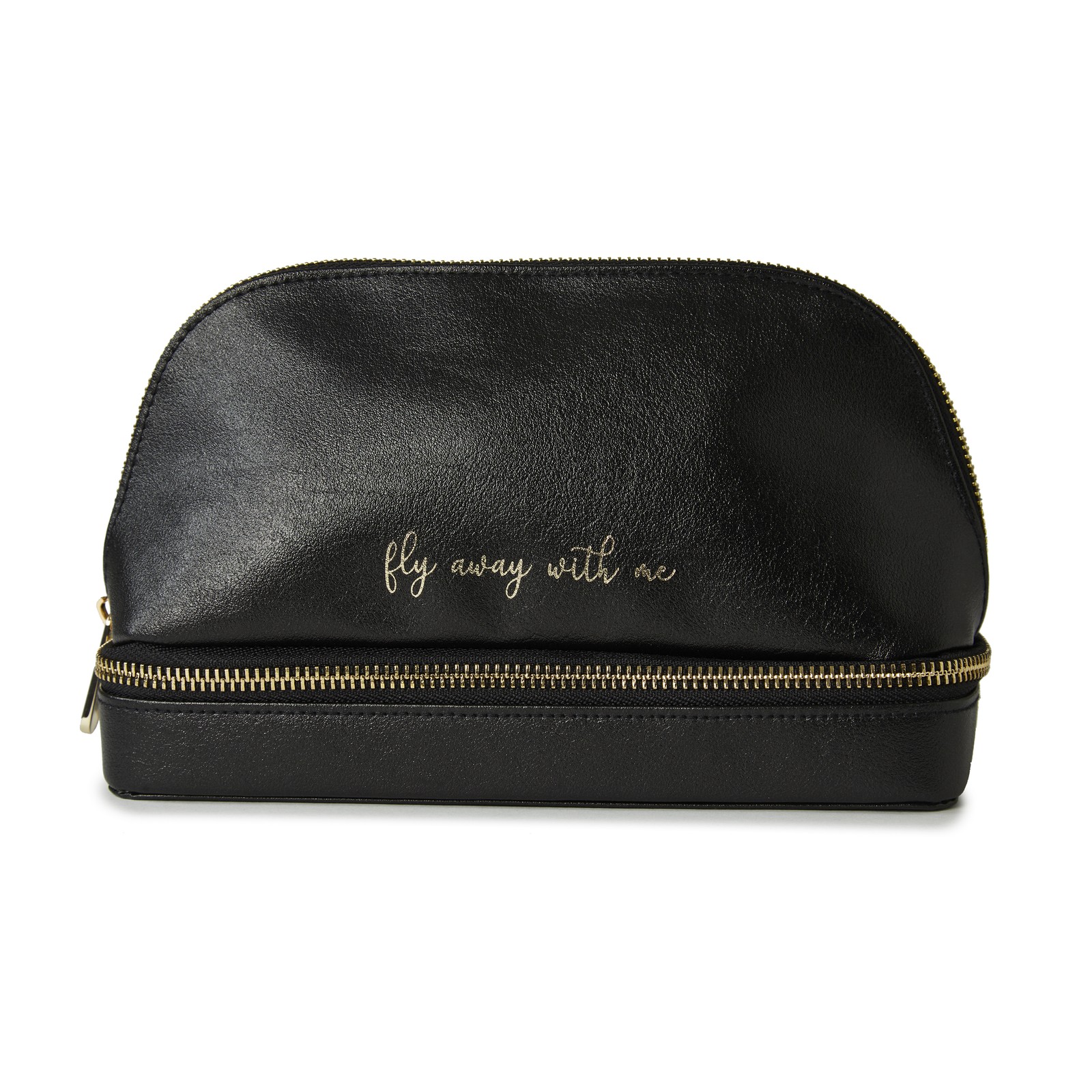 Сумка-органайзер WOLF 886102 из черной кожи с двумя отделениями для ювелирных изделий- Fly Away With Me цена 150 15890₽