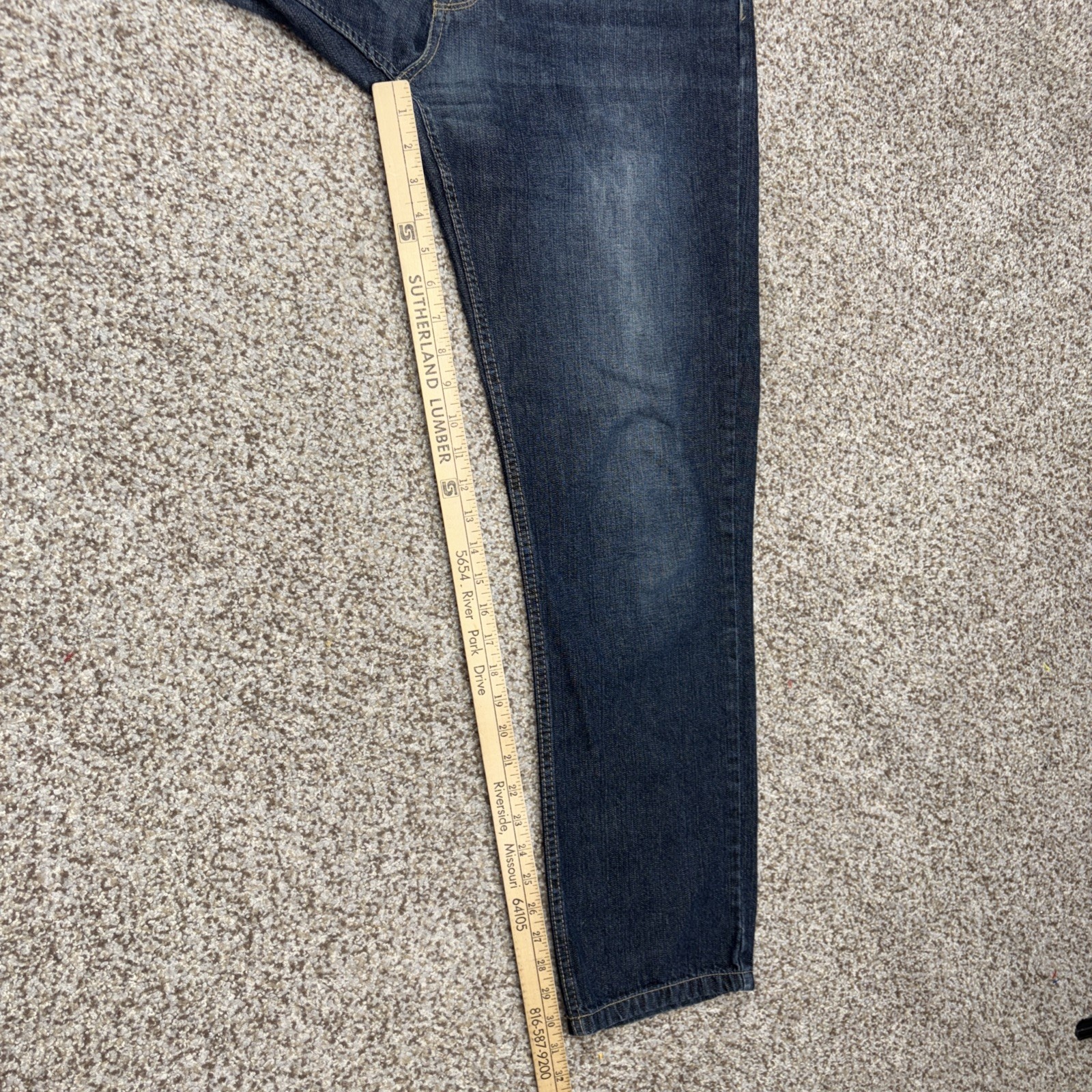 Pd&C Blue Jeans Men's 34x32 Straight Paper Denim & Cloth Fits 34 X 30.5 - View 10