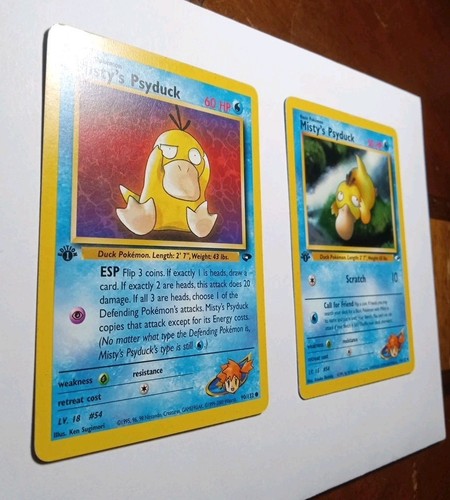 Combo *1st Edition Cards* (2cards) Misty's Psyduck 90/132 & 54/132 Rare Original - Picture 3 of 10