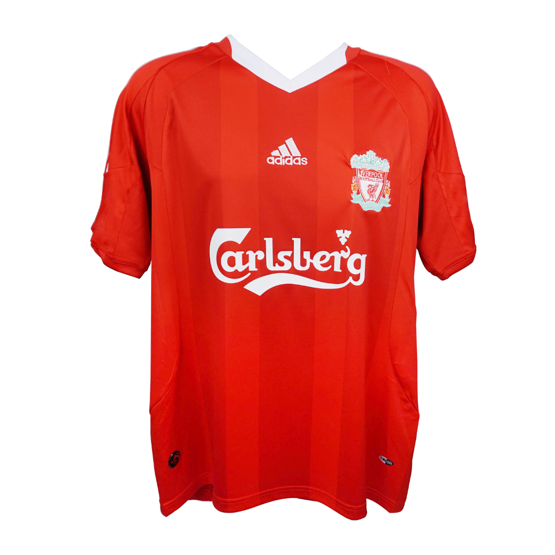 Steven Gerrard Signed Liverpool FC Home Soccer Jersey #8 with