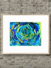 Whirlpool Contemporary Expressionist Original 9x12 Painting On Paper Signed — photo 8