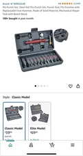 Pin Punch Set Steel Roll Pin Punch Set Punch Tool Pin Punches with Replaceabl...