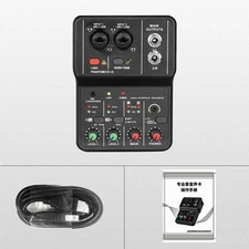 USB Audio Interface +48V Phantom Power Recording Sound Card 16bit/48kHz C5A9