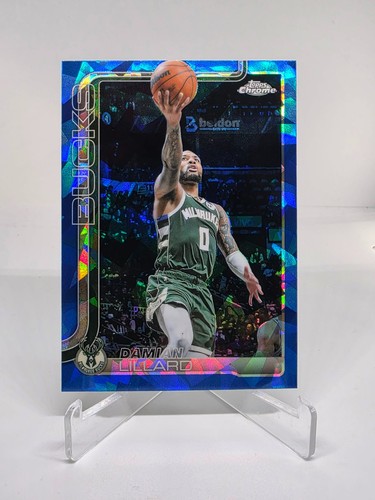 Damian Lillard 2025 Topps Chrome Sapphire Portland Trailblazers #153 - Afbeelding 1 van 2