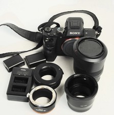 Sony A7II Full Frame Camera Sony FE 3.5-5,6/28-70, 3 lens adapter, Shutter 7,782