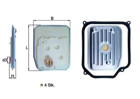 Neu - Mahle HX147KIT1 Hydraulikfilter, Automatikgetriebe FüR Audi Seat Skoda Vw-image