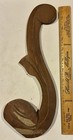 Two Antique Carved Wooden Furniture Accent Pieces, ~5” by 12” by 7/8” thick — photo 8
