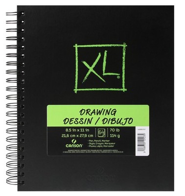 Canson XL Drawing Book 8.5''X11''-Wire Bound, 60 Sheets - 5A002ZW5-1H1FT