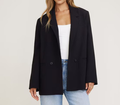 Dynamite Women's Noa Oversized Single Breasted Blazer Black Size S/M NWT