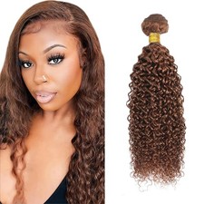 Light Brown Water Wave Human Hair Bundles 24 Inch 50g 30