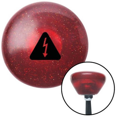 Black High Voltage Red Retro Metal Flake Shift Knob w/ M16x1.5 Insert Shifter