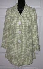 Hobo Chic Wms Green /white Coat 6 *sharp Must C*