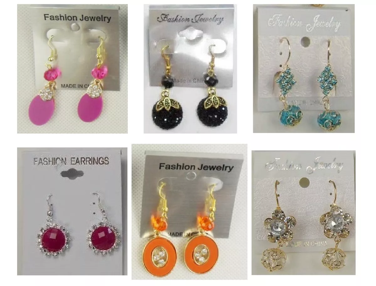 A 8 Wholesale Jewelry lots 12pairs Mixed Style Small Fashion