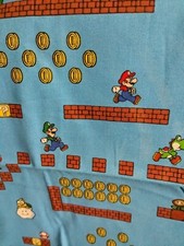 Super Mario Brothers Cotton Fabric 45x44 in Nintendo Game Scene Springs Creative