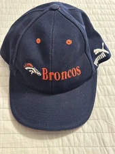 Vintage Puma Denver Broncos Baseball Hat Cap NFL Pro Line Authentic Wool Blend