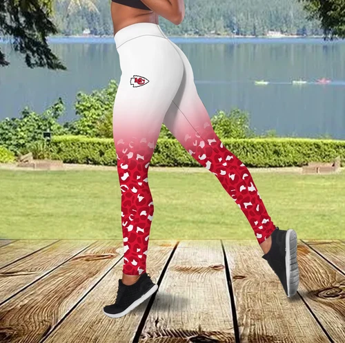 Kansas Chiefs Women's Workout Yoga Pants, Kansas Chiefs Leggings, Kansas Team Football Leggings