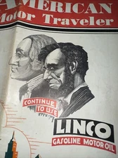 Vintage 1935 American Motor Traveler LINCO Ohio Oil Original Booklet (B8)