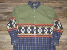 UNIQUE MENS LARGE RECLAIMED  VINTAGE  UNIQUE PATTERN VG COND CHEST 48