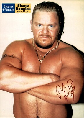 The Franchise Shane Douglas Signed ECW Magazine Page Photo #1 WCW