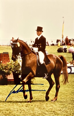 Autograph Josef Neckermann Olympic champion 64 + 68 dressage A6 photo autographed col xyz