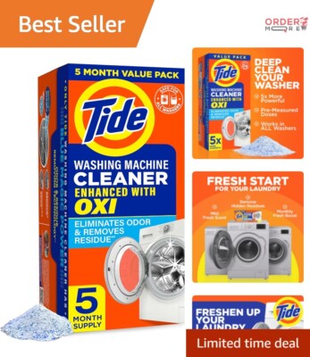 Washing Machine Cleaner Powder - Deep Cleaning Odor Eliminator for All Loaders