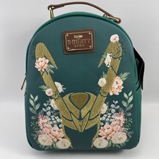 Loungefly Marvel Avengers Loki Floral Faux Leather Mini Backpack Disney