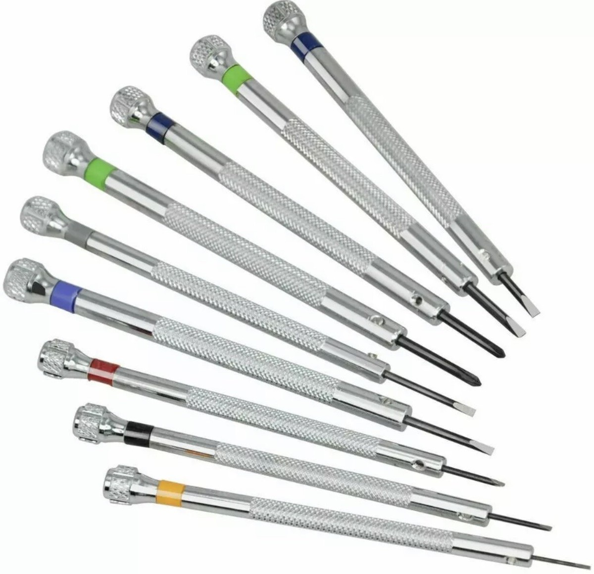 9-Piece Swiss Watchmaker Screwdriver Set – Hardened Tips For Precision Jewelry & Watch Repair