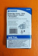 SIGMA Rectangular Metal 1-Gang Vertical Duplex Outlet Box Cover 14249